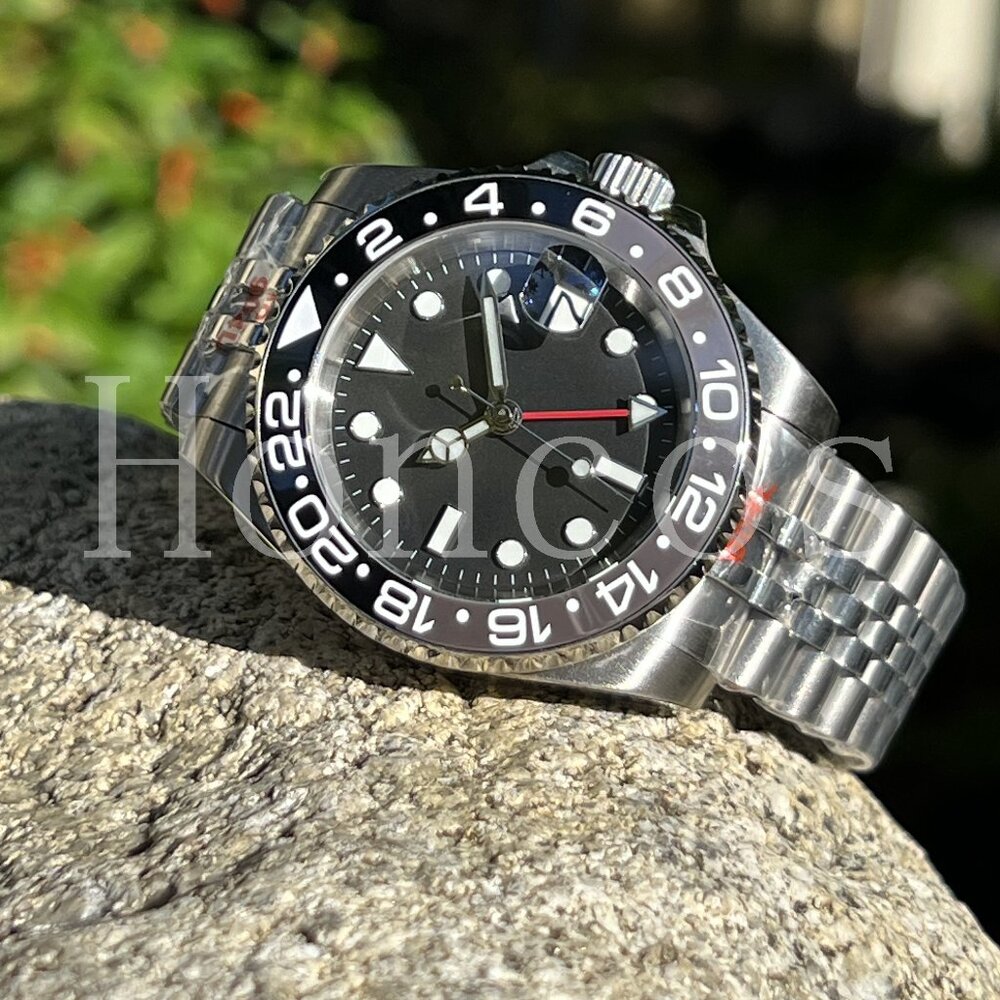 Custom Made GMT MODS Style Watch 126710GRNR Bruce Wayne NH34 Movement